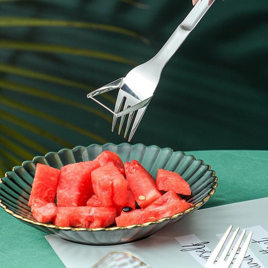 2-i-1 frukt skjære gaffel - ideell for vannmelon