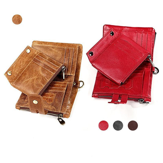 Retro lommebok med glidelås - stilig og sikker oppbevaring
