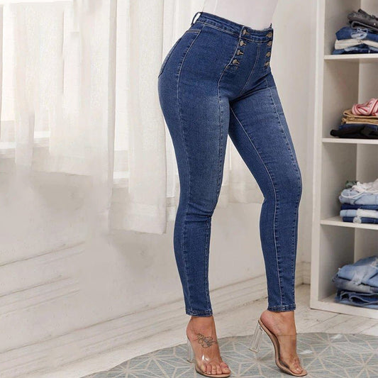 Skinny jeans høy midje - komfort og stil