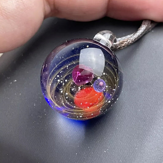 Stjerneklart glassperleanheng halskjede – unik tilbehør